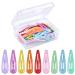 Hoxfly 30Pcs Colorful Metal Snap Hair Clips 4CM Non-slip Small Hairpins Hair Candy Color Small Hair Clip Colorful Small Hair Barrettes Hair Accessories for Toddlers Baby Girls Kids