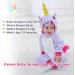 Doladola Baby Unicorn Flannel Hooded Romper | Toddler's Jumpsuit 12-18 Months Purple - Buy Online on GoSupps.com