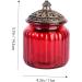 Zerodeko 1pc Red Airtight Jar Food Decor Spice Containers Red Decor Clear Pasta Containers Tea Storage Jar Condiments Containers Rice Container House Decorations for Home Can Glass Resin - Buy Online on GoSupps.com