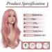 Buy 55 cm Pink Curly Wig | Synthetic Wavy Women s Wig for Parties | Curly Pink Wig with Middle Parting (1 Pack) - Buy Online on GoSupps.com