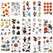 400 Halloween Temporary Tattoos for Kids - Non-Toxic Stickers for Makeup, Party Cosplay, Face Decals - Halloween Favors for Boys and Girls - Cartoon Designs - Buy Online on GoSupps.com