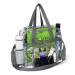 LIFEMATE Clear Bag Stadium Approved 12*12*6 inch Clear Bag Crossbody For Sports Games Events Concerts School Beach Outdoors Grey