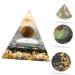 NOLITOY Citrine Pyramid Crystal Ball - Energy Generator & Meditation Decor | Collectible Desktop Adornment & Car Props - Buy Online on GoSupps.com