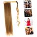 Beatifufu Curly Wig Ponytail Tails Hair Extensions Long Hair Extension Brown Wavy Hairpiece Hair Barrettes for Women Ponytail Hairpiece Hair Miss High Temperature Wire Real Hair Extend 60X12cm Picture 4 - Buy Online on GoSupps.com