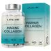 AAVALABS Marine collagen capsules with magnesium & hyaluronic acid Marine collagen with hyaluronic acid & pure collagen peptides 120 Marine Collagen capsules GMO gluten & lactose free