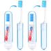 Nuen 2 pieces portable soft toothbrushes travel toothbrush foldable camping toothbrush with soft bristles mini foldable travel toothbrush with toothpastes for children adults (blue) case blue