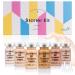BB Facial Glow Serum Starter Kit Hyaluronic Acid Essence Foundation Skin Care Kit 0.27oz 6 Vials Combined With Niacinamide and Peptides To Brighten Skin Tone Anti-Aging Foundation 6-Color(Multicolo) Mix color