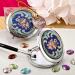 FASHIONCRAFT Indian Elephant Themed Metal Compact Mirror  2x Magnification and 1x True View  5966  Blue Blue 1 - Buy Online on GoSupps.com