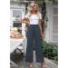 Vetinee High Waisted Wide Leg Dress Pants | Women's Work Trousers with Pockets | Business Office Attire in Folkstone Gray - Buy Online on GoSupps.com