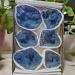 Natural Crystal Rough Natural Agate geode Stone Specimen Electroplating Blue Agate geode - Buy Online on GoSupps.com