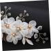 DOITOOL Hair Accessories Tiara Pearl Side Hair Comb Wedding Headwear Wedding Hair Flowers Cloth Hair Comb Wedding Hair Comb Bridal Side Combs Headgear Bride Gauze - Buy Online on GoSupps.com