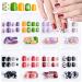 192 Pcs Short Square Press On Nails With Designs Cute, TOROKOM Colorful Acrylic Press On Nails,Full Cover Short Fake Nails Square Press On Nails With Nail Adhesive Tabs For Nail Art Salon DIY