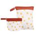 Maeau 2 pieces Wetbag fabric diaper diaper bag Baby Wetbag organizer bags nasal pockets kindergarten wet bag reusable wetbag washable gym bag waterproof 20x28cm + 32x40cm 26 (20*28cm + 40cm)