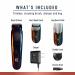 King C. Gillette Cordless Beard Trimmer Kit for Men - 3 Combs, Cleaning Brush, Charger, Travel Bag - BLUE - Buy Online on GoSupps.com