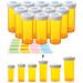 2oz Childproof Pill Bottles (12 Pack) - Moisture-Resistant Prescription Vials with Labels BPA Free Orange - for Pills Vitamins Supplements Travel & More 2 Ounce (12 Pack)