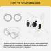 Namsan Dog Glasses for Small Dogs - UV Protected Round Frame Sunglasses for Wind Protection - White - Buy Online on GoSupps.com