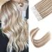 Sixstarhair tape in hair extensions real hair 40cm remy invisible tape in extensions real hair 20 pieces 50 grams #20/60 color Swedish blonde and ashblond 40 cm p20-60