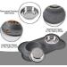 Juqiboom Dog Bowls - 2 Stainless Steel Bowls with Non-Spill Silicone Mat - 13 oz Each - for Small/Medium Pets - Gray - Buy Online on GoSupps.com