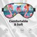 Summer Flamingo Sleep Mask | Adjustable Blackout Eye Cover for Travel | Soft Eye Mask for Men & Women - Perfect for Sleeping & Relaxation - Buy Online on GoSupps.com