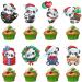 Christmas Cupcake Toppers Winter Cake Decorations Snowman Panda Penguin Cartoon Design Cake Toppers Picks for Winter Birthday Christmas Party Decoration Supplies (56pcs) - Buy Online on GoSupps.com