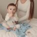 Bleu La La Teether Toy - Soft Textured Silicone Teething Toy for Babies - Mushroom Stone Blue + Mocha - Buy Online on GoSupps.com