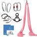 aum active Aerial Silks Starter Kit - Durable 9 Yards of Aerial Yoga Hammock with Hardware & Guide - Aerial Swing for Acrobatic Flying Yoga & All Levels (Aerial Rigging Point Up to 13ft) Pink