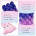 Tess Braids Blue 60 cm Extensions - 5 Pack Jumbo Kanekalon Ombre Hair Braids (Blue/Purple/Pink) for Box Braids - 100g per Bundle - Buy Online on GoSupps.com