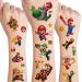 8 Sheets Mario Temporary Tattoos Stickers - Kids Waterproof Tattoo Stickers for Mario Theme Birthday Party Favors - Buy Online on GoSupps.com