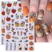 6 Sheets Fall Pumpkin Nail Stickers | 3D Thanksgiving Nail Art Decals | Autumn Leaves & Sunflower Designs for DIY Manicure - Buy Online on GoSupps.com