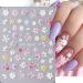 JMEOWIO 3D Embossed Flower Nail Art Stickers Decals Self-Adhesive 5D Spring Summer Colorful Floral Butterfly Nail Supplies Nail Art Design Decoration Accessories 4 Sheets - Buy Online on GoSupps.com