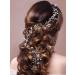 Bridal Wedding Headband - Hair Vine Headdress Sliver Pearl Hair Band Vintage Style For Women On Wedding Party Or Casual - Buy Online on GoSupps.com