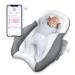 Smart Baby Monitor, ALVOD Sleep Tracking with Mat Nothing to Wear Baby Breathing Monitor, Monitors Heart Rate, Breathing Rate, Sleep Report, Alarm in APP for Baby Safety, Fits 1-6 Months Babies