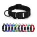 Audwud thick nylon neck band classic adjustable dog collar in several colors suitable for small medium and large dogs 4 sizes L: 42-63 cm obsidian black