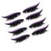 MWZBTG Fake eyelashes 4 Pairs SelfAdhesive Eyelash Strips Reusable Make Up Glue for Daily Use Party Travel Purple