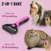 H&A PETCARE Double-Sided Deshedding and Dematting Comb for Long Haired Cats and Dogs Deshedding Tool And Grooming Brush For Furry Pets (Pink) - Buy Online on GoSupps.com