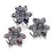 3 stk mini retro crystal butterflies hairpins Small crystal flower hair gripper slide -resistant retro hair clips hair clips claw clips hair clips slipproof hair claws clip slipproof hair clip
