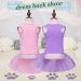 Cute Dog Wedding Dress Shirts Set for Small & Medium Pets | Roll Collar, Breathable, Birthday & Holiday Apparel (Pink+Purple, Large) - 2 Pieces - Buy Online on GoSupps.com