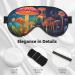 Mushroom Print Unisex Sleeping Eye Mask | Soft Light-Blocking Comfort for Restful Sleep - Buy Online on GoSupps.com