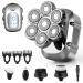 7D Head Shavers for Bald Men 5 in 1 Electric Head Shaver with 5 Attachment Head Head Electric Razor with LED Display 100% Waterproof Wet/Dry Mens Grooming Kit wtih USB Rechargeable