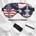 American Flag Eagle Double-Sided Sleep Eye Mask | Comfortable Blindfold with Adjustable Strap - Light Blocking Black - Buy Online on GoSupps.com