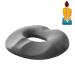 Pressure Relief Seat Cushion Butt Pillows for Sitting Premium Memory Foam Washable Donut Cushion for Tailbone Pain for Tailbone Pain Back Pain Relief Gray