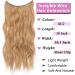 Samtress Invisible Wire Hair Extensions with Transparent Wire Adjustable Size 4 Secure Clips 20 Inch Long Wavy Secret Hairpiece for Women (#C2) - Buy Online on GoSupps.com