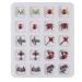 FEIlei Halloween Skull Nail Charms Nail Skeleton Charms 3D Spiders Nail Rhinestones