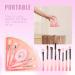 Travel Makeup Brush Set - 10 Mini Brushes with Case | Foundation Blending Eyeshadow & Blush | Perfect Makeup Gift (Pink - Buy Online on GoSupps.com