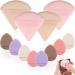 12 Pieces Mini Powder Puff Face Triangle Makeup Puff Finger Soft Makeup Puff Setting Sponge Mineral Powder for Mineral Powder Loose Powder Body Powder Cosmetic Foundation (Pink, Nude)
