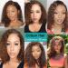 12 Brown Curly Bob Human Hair Lace Front Wig | Chocolate Brown Glueless Deep Wave Wig for Black Women | Pre Plucked 13x4 Transparent Lace Frontal Wig | 180% Density - Buy Online on GoSupps.com