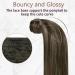 High-Quality Real Hair Braid Ponytail Extensions - 55cm Dark Brown with Light Brown Highlights - Smooth #2P8A - 80g - Buy Online on GoSupps.com