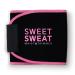 Sweet Sweat Waist Trimmer, by Sports Research - Sweat Band Increases Stomach Temp to Cut Water Weight Medium Black/Pink