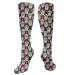 Sugar Skull Flower compression socks for women and men circulation 15 20 mmHg is the best support for sporty running and cycling
