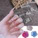 4 Colors Flowers Design Elegant Charms 3D White Acrylic Aurora Camellia Nail Art Decorations(blue) - Buy Online on GoSupps.com